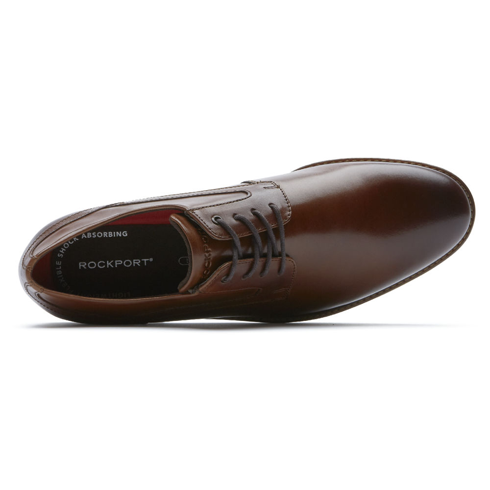 Rockport Oxfords For Mens Brown - Style Purpose 3 Plain Toe - KS9127635